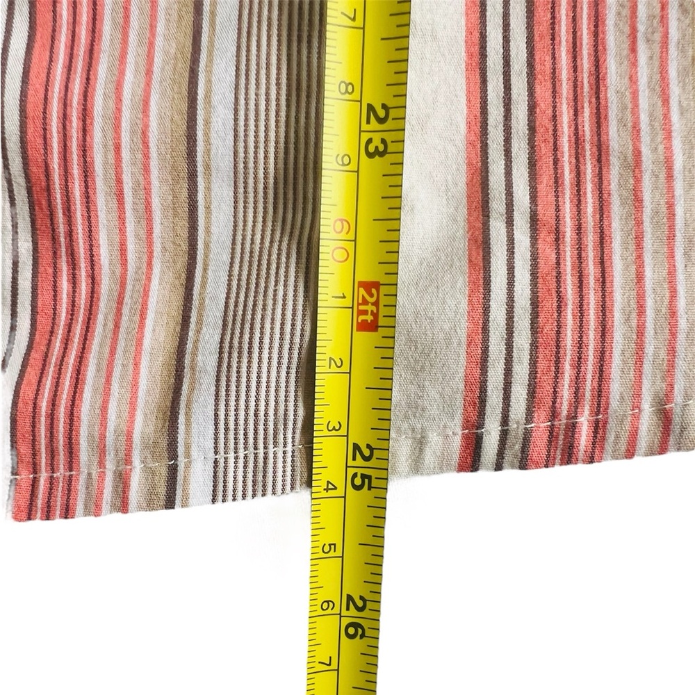 G.V. Stretch Button Down Blouse 3/4 Sleeve Cotton Blend Striped Plus Size 14/16W - Picture 8 of 8